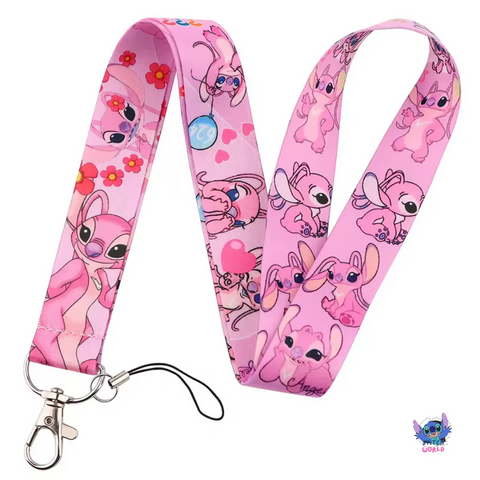 Cordon tarjetero Stitch y Angel