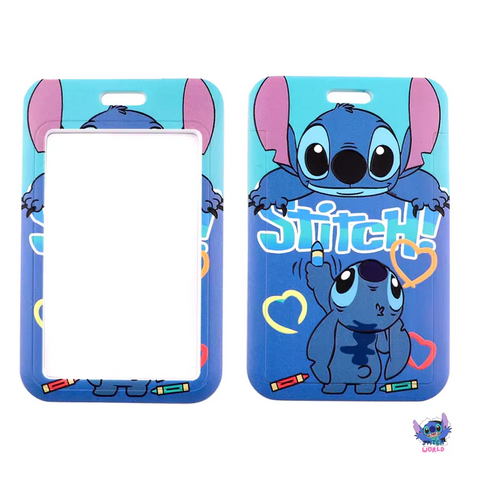 Cordon tarjetero Stitch y Angel